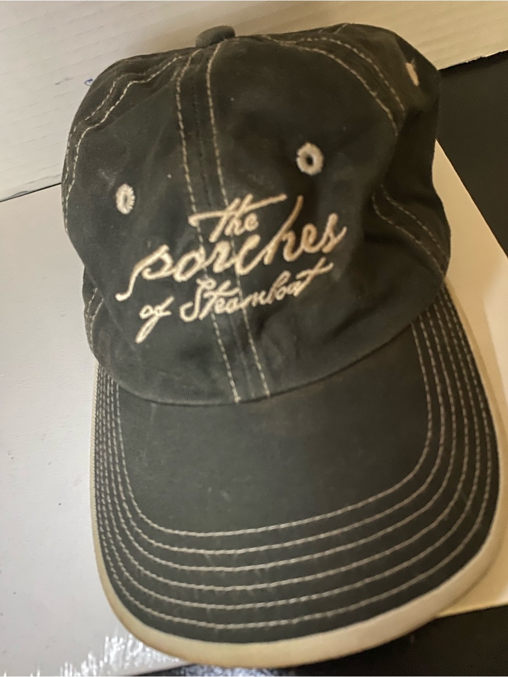 The Porches of Steamboat Embroidered Baseball Cap - Black